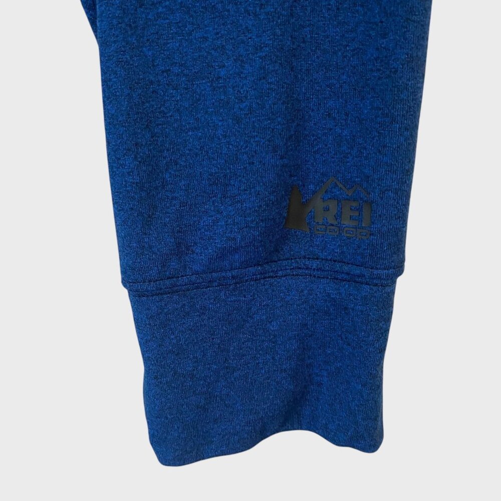 REI Co-op Quarter Zip Shirt Blue Men's Large Athletic Stretch Hiking Base-Layer - Picture 7 of 12
